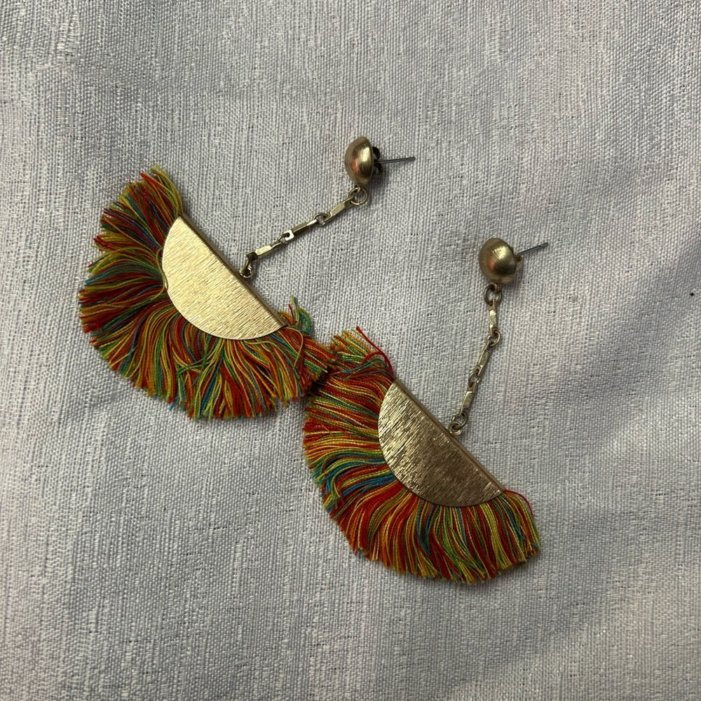 Colorful Fringe Earrings